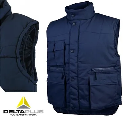 Mens High Quality Padded Work Bodywarmer Gilet Bodywarmer Multi Pocket Vest Size • £14.95