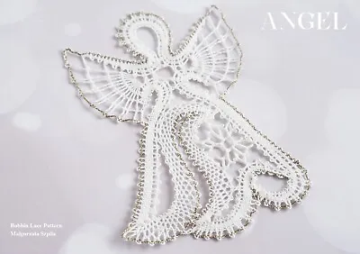 Bobbin Lace Angel Pattern Christmas Begginers Handmade Unique Gift Lacemaking  • £5.90