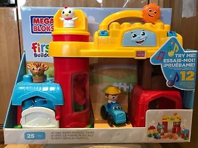 Mega Bloks Bobby Barn Musical Farm & Toddler Building Set 25pieces. Sales!!!! • £15