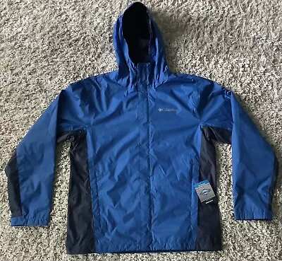 Columbia Men's Timber Pointe 3.0 Omni-Tech Waterproof Jacket Blue Medium • $49.75