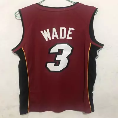 NWT Miami Basketball Jersey #3 All Stitched Vintage Wade Jersey All Stitched • $22.99