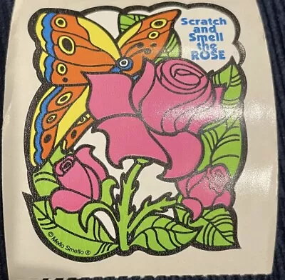 1 Vintage 80’s Mello Smello Rose Butterfly  Scented Sniff Sticker • $2.25