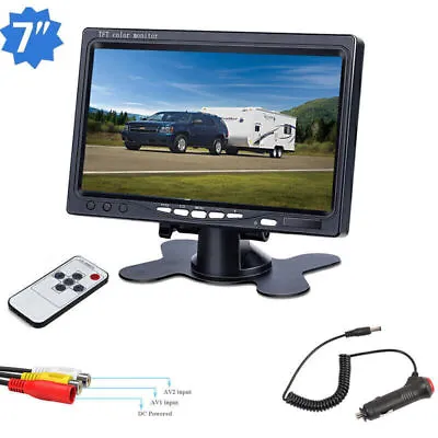 7  LCD Monitor Screen Display For Car Truck Reverse Rear View Backup 2CH 12-24V • $29.99