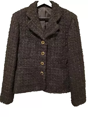 VTG EUC San Francisco Clothing BOUCLE Wool Check Jacket  Size 12 • $115.99