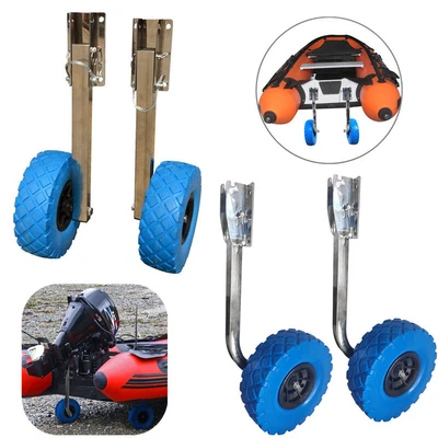 £82.80 • Buy Heavy Duty Inflatable Boat Launching Wheels 10x3'' For Kayak Yacht Dinghy 2Types