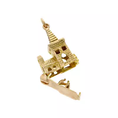 Pre-Owned 9ct Yellow Gold Opening Church Wedding Charm 9ct Gold Unisex • £159.85