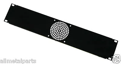 2U Rack Mount Folded 19 Inch Panel 1 X 80mm Fan Hole In Black • £15.50