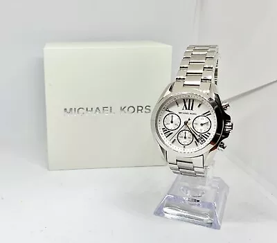 Michael Kors 36mm MK6174 Bradshaw Silver Tone Stainless Steel Ladies Watch • $99.95