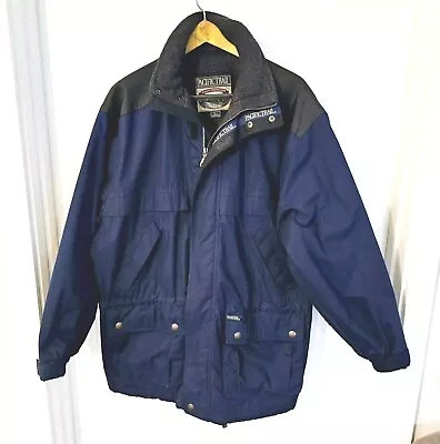 Vintage Pacific Trail Heavy Jacket Men's Blue LARGE Lined London Fog Winter Snow • $23.95