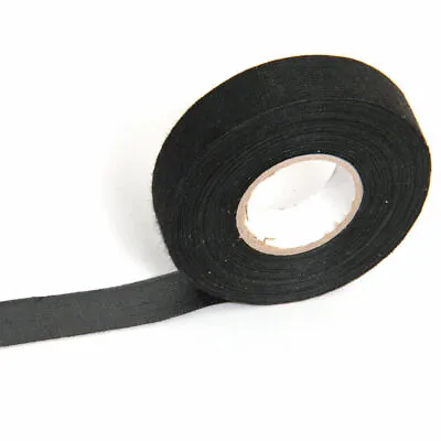 Scapa Black Adhesive Fabric Cloth Tape For Vehicle Car Wiring Loom 19mm 25m Roll • £6.79