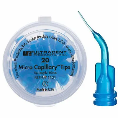 Ultradent 1121 Micro Capillary Oral Dental Tips 10mm Blue 20/Pk • $18.55