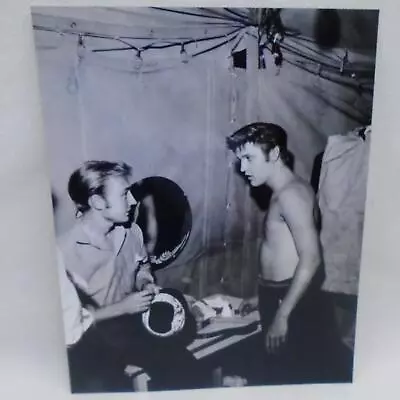 ELVIS PRESLEY BARE CHESTED MILITARY ARMY HI RES METALLIC 8x10 PHOTO FREE S&H D69 • $24.99
