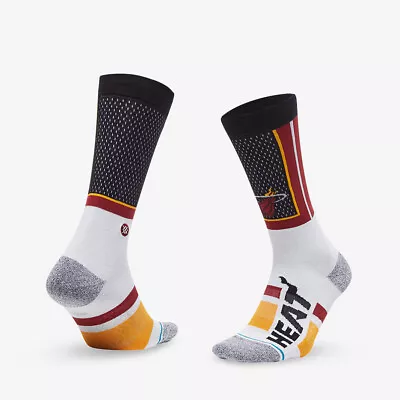 Stance NBA Miami Heat Shortcut 2 Infiknit Crew Socks Men’s L 9-13 NEW • $9.99