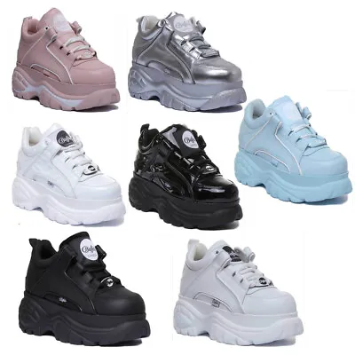 Buffalo Womens Leather Platform Trainers In Various Colours UK Sizes 3 - 8 • $312.42