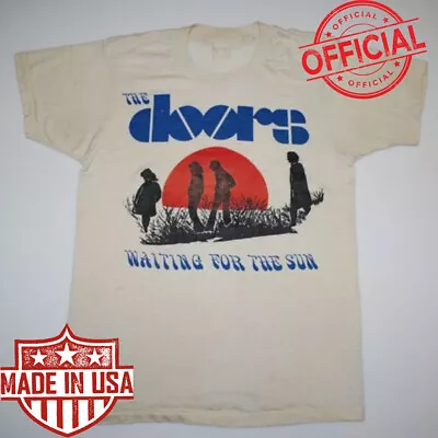 Vintage The Doors Waiting For The Sun Natural T Shirt T Shirt EE169 • $6.89