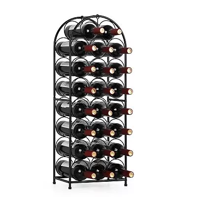 23 Bottles Freestanding Floor Metal Wine Rack With Iron Handle Stylish And Fu... • $42.22