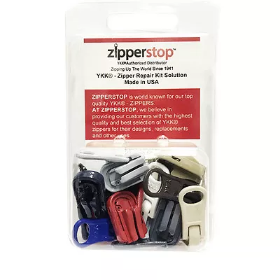 Zipper Repair Kit Solution YKK #5 Molded Reversible Fancy Pulls Vislon Sliders • £10.98