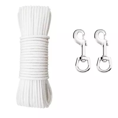 Flag Pole Rope Kit 100ft Flagpole Halyard Rope 5/16'' Thick With 2 PCS Swivel... • $27.94