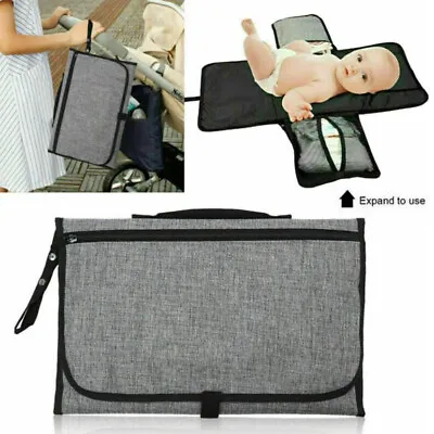 Portable Foldable Washable Baby Waterproof Travel Nappy Diaper Changing Mat Pad • £7.99