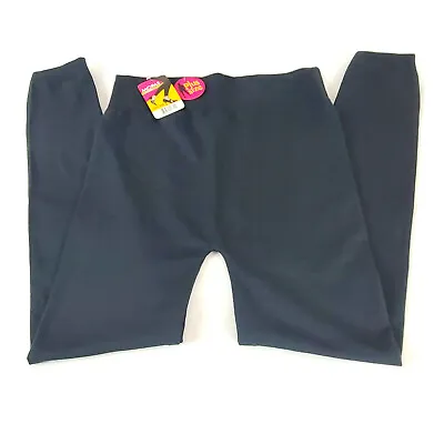 Women's Mopas Seamless Leggings One Size Black Lightly Fleece Lined Comfort Warm • $9