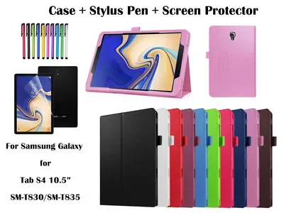  For Samsung Galaxy Tab S4 10.5 Flip PU Leather Smart Case Cover T830 T835 • $5.35