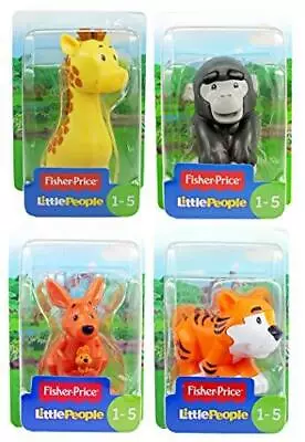 £14.95 • Buy Fisher Price Little People Zoo Animals 4pk Giraffe Gorilla Kangaro & Tiger Set 1