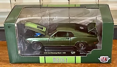 Diecast 1/24 M2 Machines 1970 Ford Mustang Mach 1 428 Green R100 22-17 Sealed • $31.99