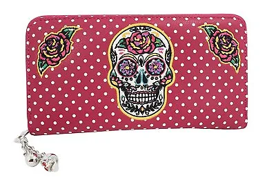 $31.50 • Buy Lost Queen Sugar Skull Mexican Day Of The Dead Dia De Muertos Wallet 