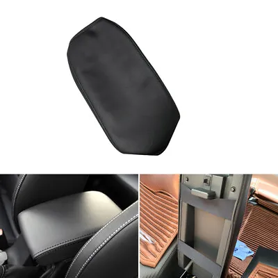 BLACK Leather Armrest Console Lid Cover For Skoda Octavia 2015 2016 2017 2018 • $8.36