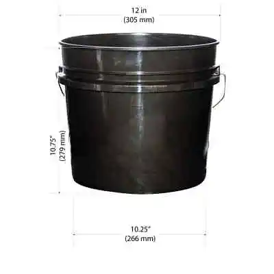 3.5 Gallon Plastic Bucket Heavy Duty Black  Paint Pail Storage Buckets 10-Pack • $49.01