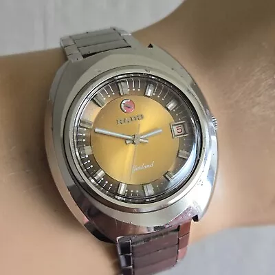 Vintage RADO Garland Men's Automatic Watch Date Swiss ETA 2824 25Jewels 1970s • $289