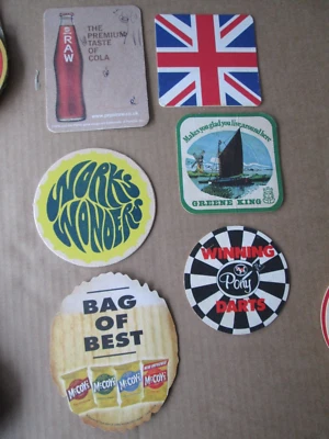 £2.25 • Buy 6 Vintage Beer Mats, Pony (1981 Ladies Dart Championship) McCoy's, Cola Etc
