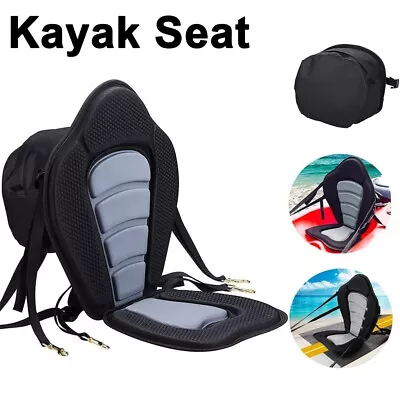 Kayak Seat Paddle Cushion Board Back Rest Rest Back Support Cushion Safety Black • £23.99