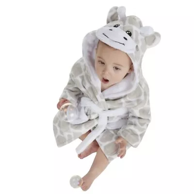 Giraffe Dressing Gown 18-24 Months Priced To Clear Gorgeous Soft Fluffy Fleece • £8.95