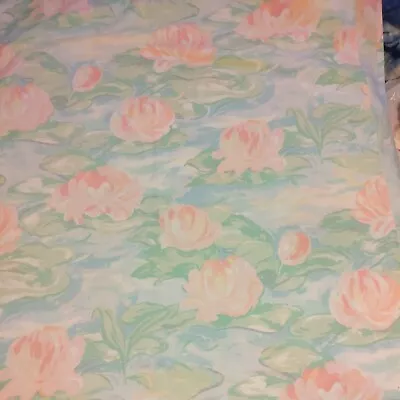 Vintage Martex Monet Water Lilies Full Flat Sheet  And Pillowcase  • $13