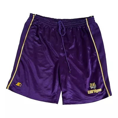 Vintage LSU Tigers Starter Athletic Shorts Size XL Purple 90s • $15