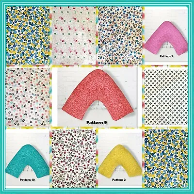 Orthopaedic Printed V Shaped Polycotton Pillow Case/Cover Only Neck Back Support • £4.49