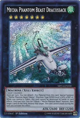 Mecha Phantom Beast Dracossack MP14-EN030 Secret Rare 1st Edition • $16.15