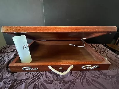 Vintage Chris Craft 22  Mahogany Box Chrome Emblem Nautical Rope Hand Crafted US • $249.99