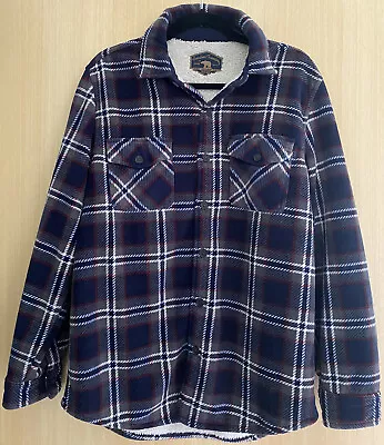 Lumber Jack Shirt Blue Check Mens Medium M Flannel Padded Soft Lined • £0.99