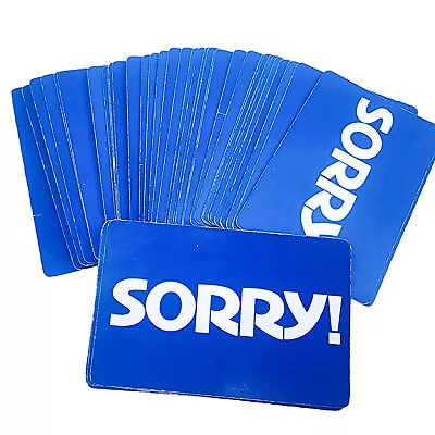 Vintage Sorry Board Game 1972 Cards Blue Deck  Replacement Parts Pieces • $6.99