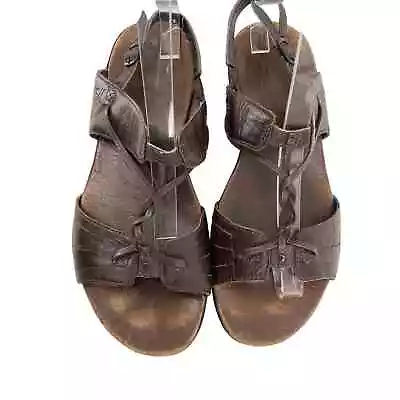 Merrell Micca Women's 8 Braided Brown Leather Open Toe Sling Back Sandals  • $17.99