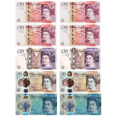 £50 £20 £10 £5 Notes Pre-Cut Edible Money Wafer Rice Paper Cupcake Toppers X10 • £3.99