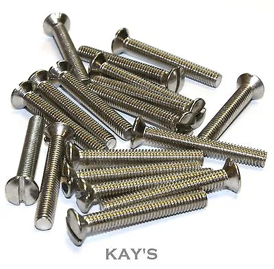 £1.88 • Buy M3 (3mmØ) RAISED SLOTTED COUNTERSUNK MACHINE SCREWS A2 STAINLESS STEEL CSK BOLTS