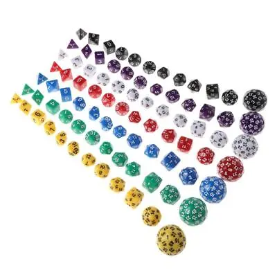 12pcs/Set Multi-sided Polyhedral Dice D4 D6 D8 D10 D12 D20 D24 D30 D60 Dungeons • $10.47