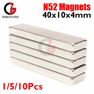 £4.79 • Buy Lot 5/10x Big Strong Block Bar Fridge Magnets 40x10x4mm Rare Earth Neodymium N52