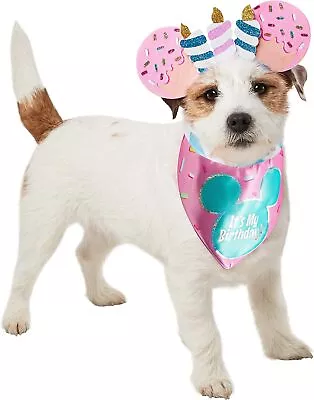 Mickey Mouse Birthday Set Disney Fancy Dress Up Pet Dog Cat Costume Accessory • $21.47