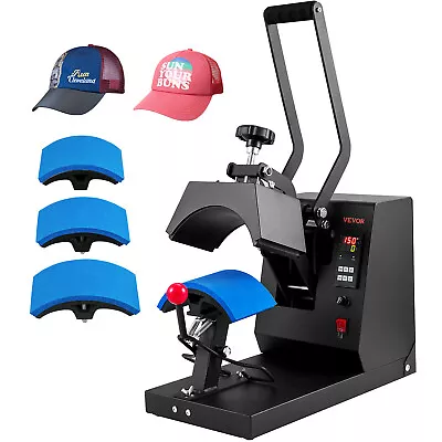 VEVOR Hat Heat Press Cap Heat Press Machine 4 Heating Pads Sublimation Transfer • $127.99