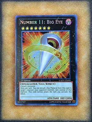 Yugioh Number 11: Big Eye GAOV-EN090 Secret Rare 1st Ed NM • $18.99