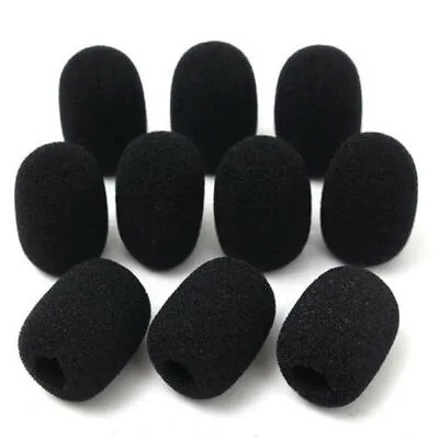 10PCS Microphone Headset Grill Windscreen Sponge Foam Black Mic Cover Hot • $1.59